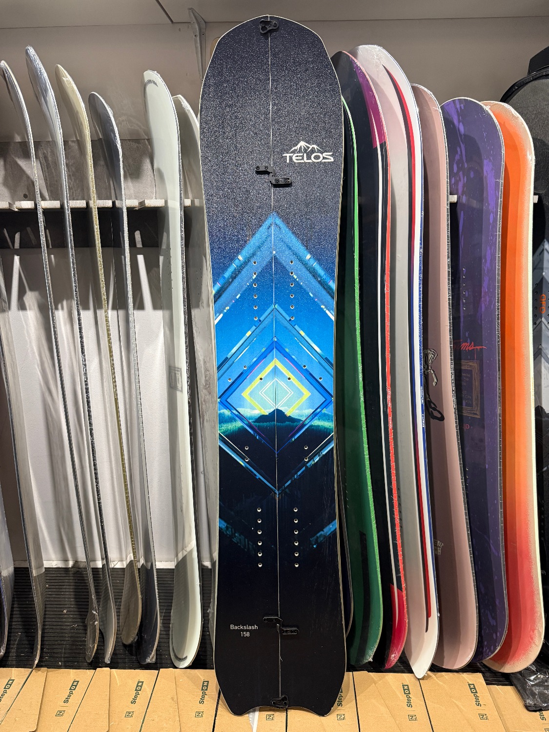 Telos Backslash splitboard 158 (2) + skins