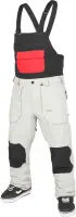 Volcom Roan Bib Overall - white, black, gray (stone)
